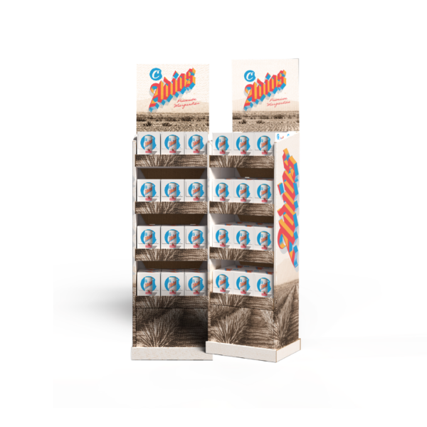 Adios Drinks Shelf Display